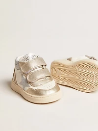 June Junior nappa and metallic leather inserts with glitter star