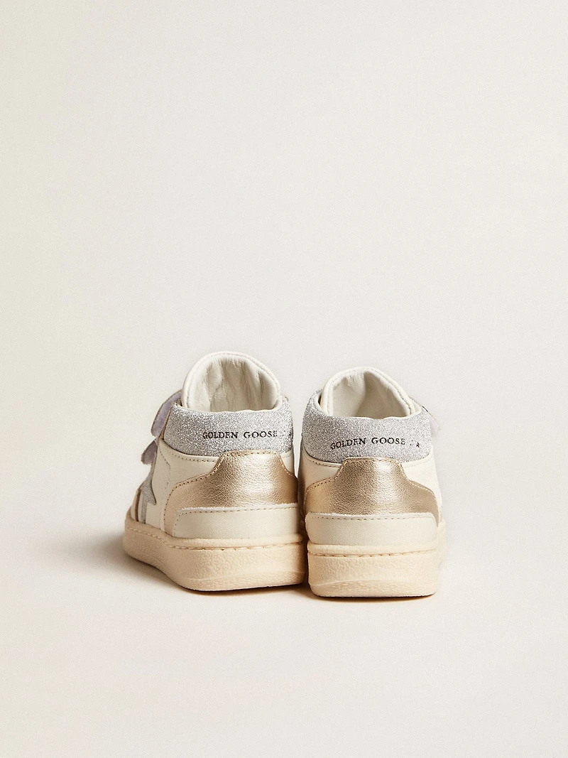 June Junior nappa and metallic leather inserts with glitter star