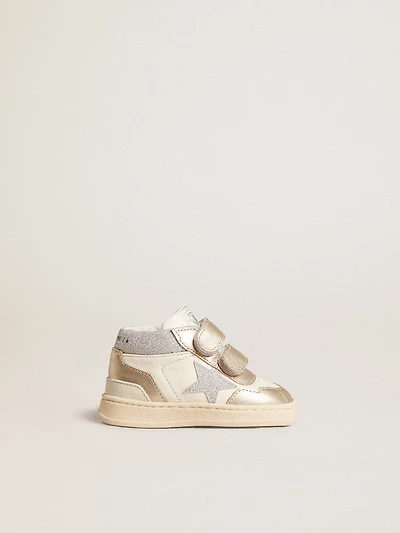 June Junior nappa and metallic leather inserts with glitter star