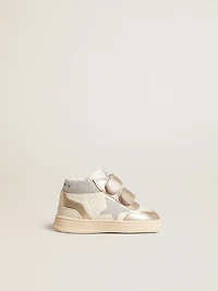June Junior nappa and metallic leather inserts with glitter star