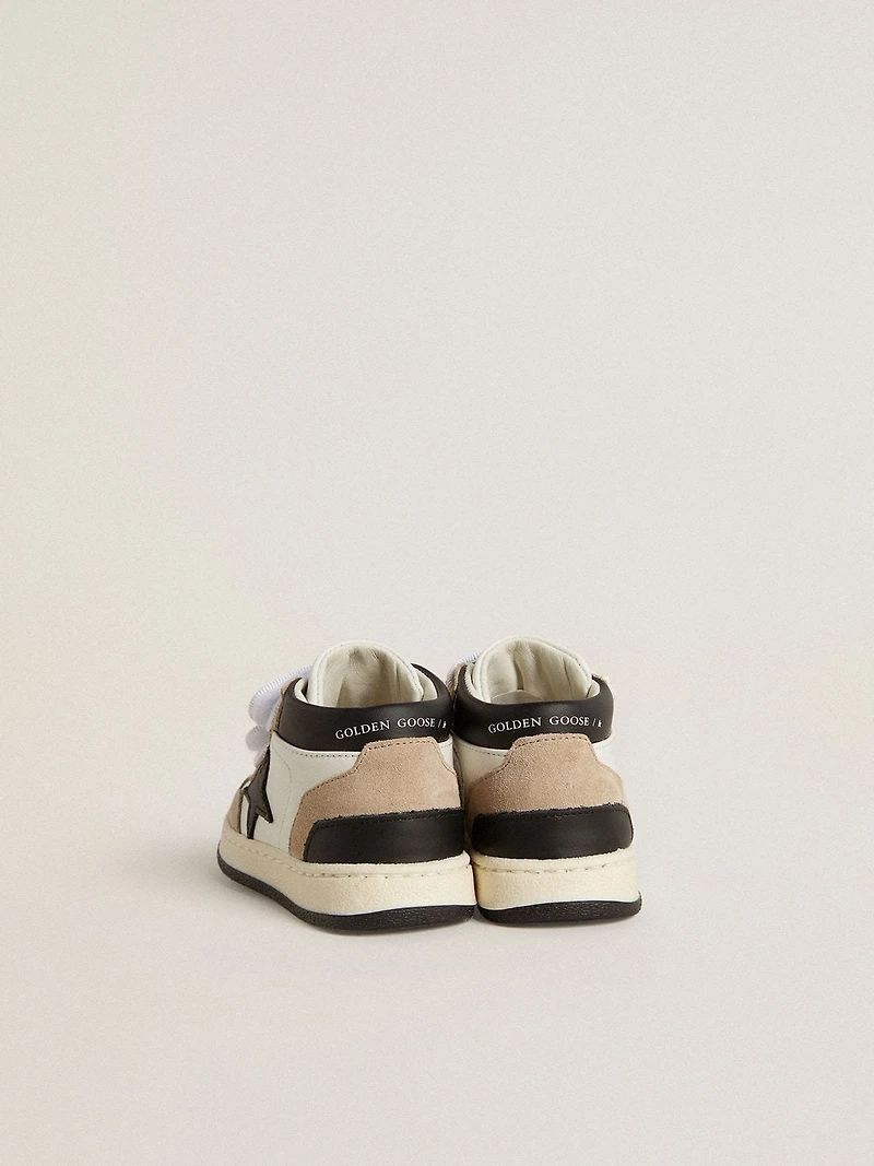 Junior June nappa with suede inserts and black leather star