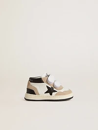 Junior June nappa with suede inserts and black leather star