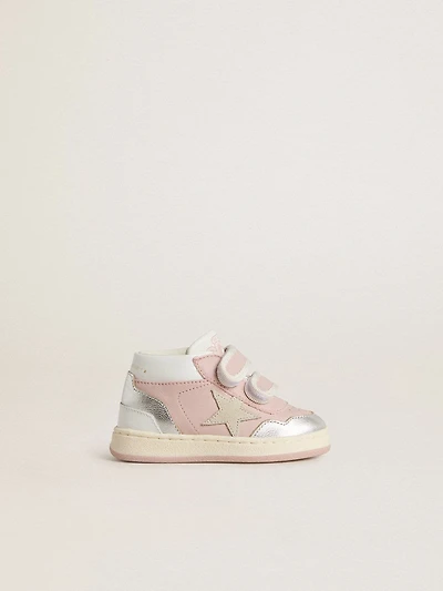 Junior June pink leather with metallic inserts and suede star