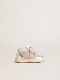 Junior June pink leather with metallic inserts and suede star