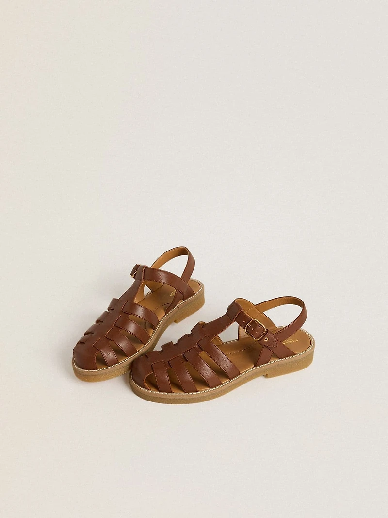 Maxime Junior sandals brown leather