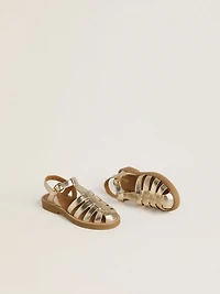 Maxime Junior sandals gold leather