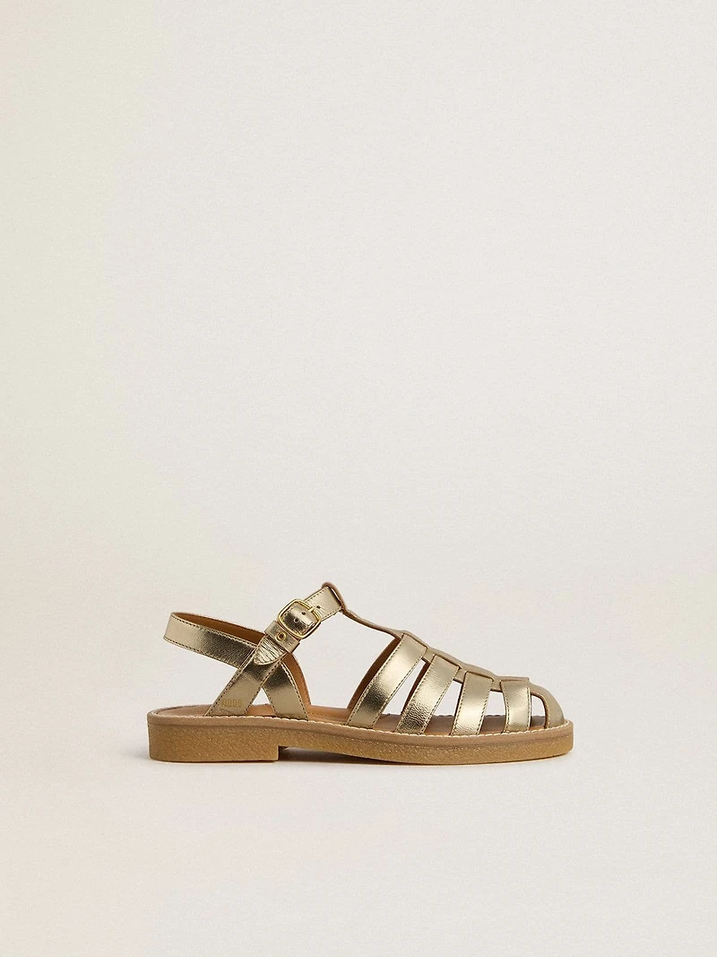 Maxime Junior sandals gold leather