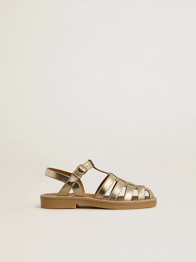 Maxime Junior sandals gold leather