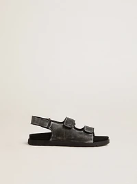 Noa Junior sandals distressed black leather