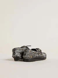 Junior Cruise loafer black distressed leather