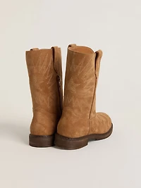 Wish Junior boots camel suede with star embroidery