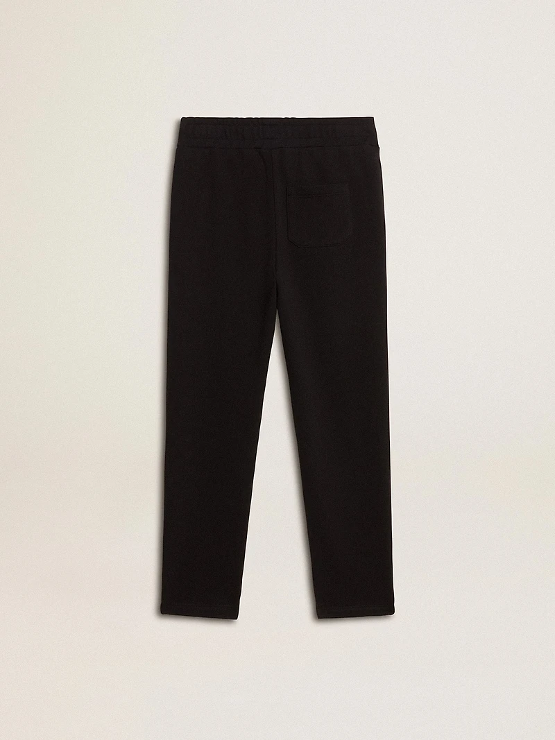 Boys’ black joggers with white stars