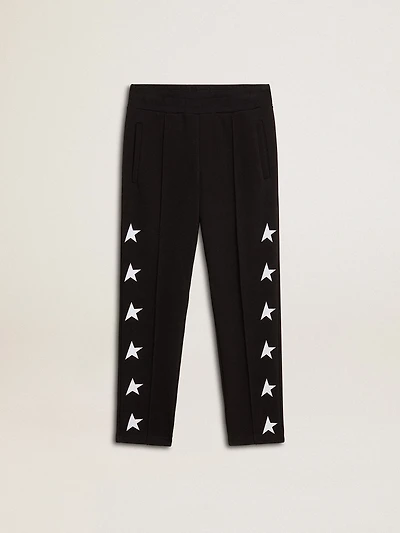 Boys’ black joggers with white stars