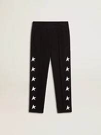 Boys’ black joggers with white stars