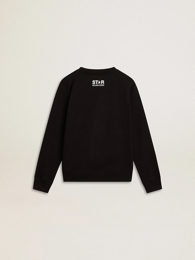 Boys’ black sweatshirt with white maxi star on the front