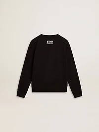 Boys’ black sweatshirt with white maxi star on the front