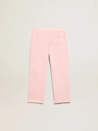 Pink joggers with glitter star on the front