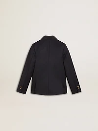 Boys' dark blue double-breasted blazer