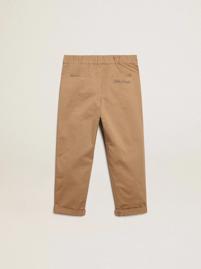 Boys’ chinos caramel cotton