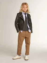 Boys’ shirt with light blue stripes