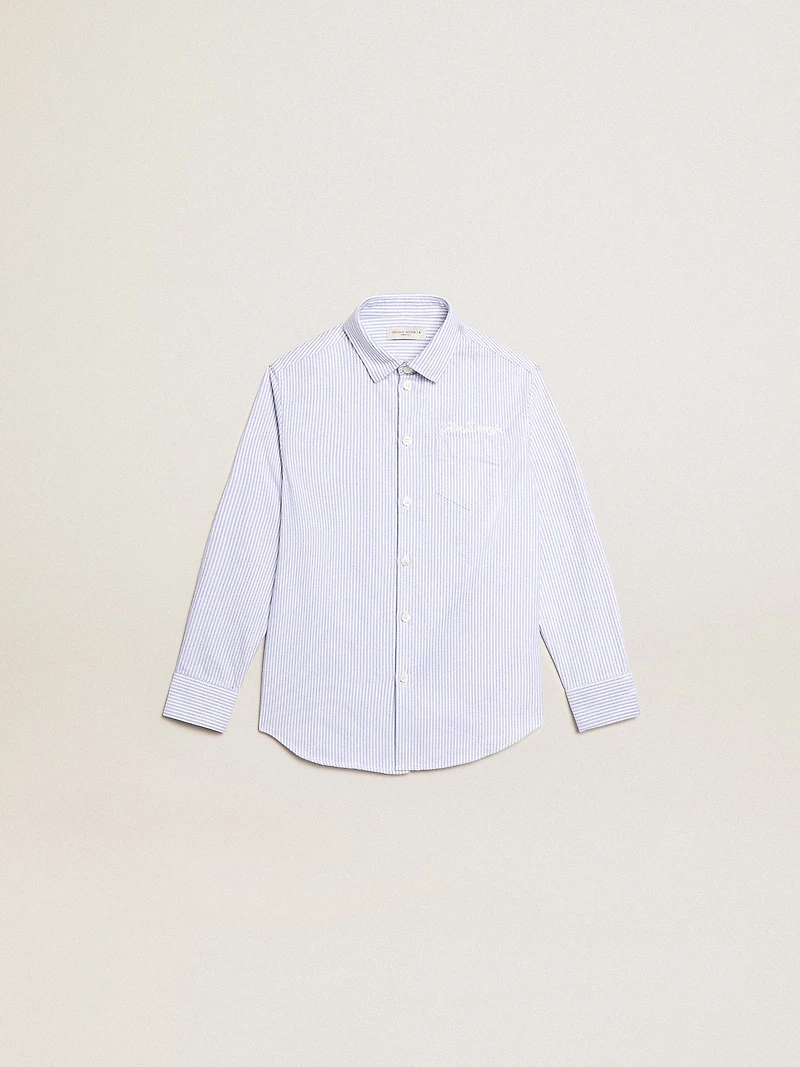 Boys’ shirt with light blue stripes