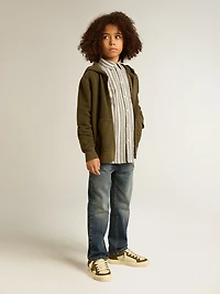 Boys' striped shirt with Golden Dreamers detail on the pocket