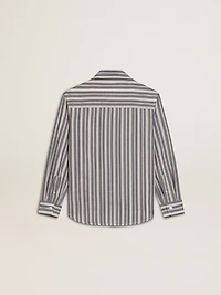 Boys' striped shirt with Golden Dreamers detail on the pocket