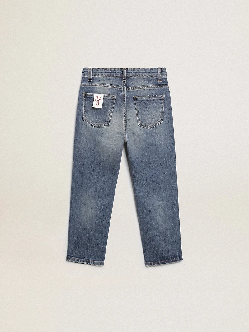 Boys’ stretch jeans in blue denim