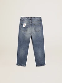 Boys’ stretch jeans in blue denim