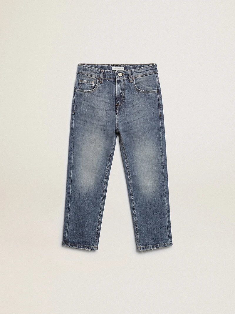 Boys’ stretch jeans in blue denim
