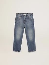 Boys’ stretch jeans in blue denim