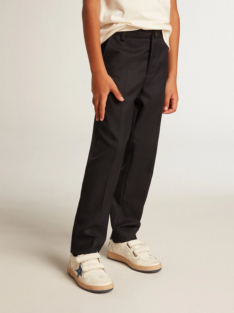 Boys’ pants dark blue wool