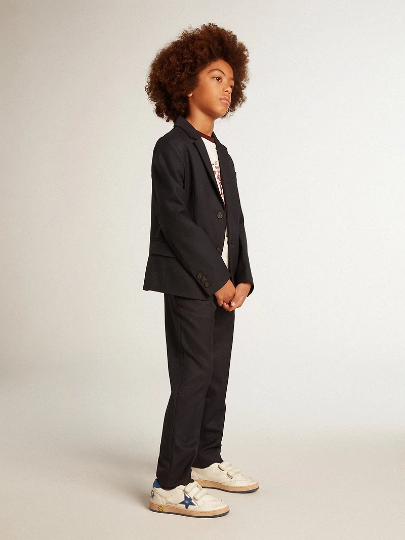Boys’ pants dark blue wool