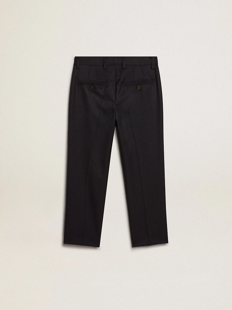 Boys’ pants dark blue wool