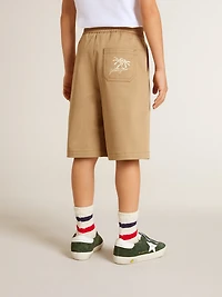 Boys' shorts beige cotton