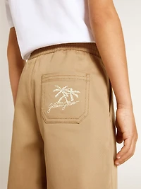 Boys' shorts beige cotton