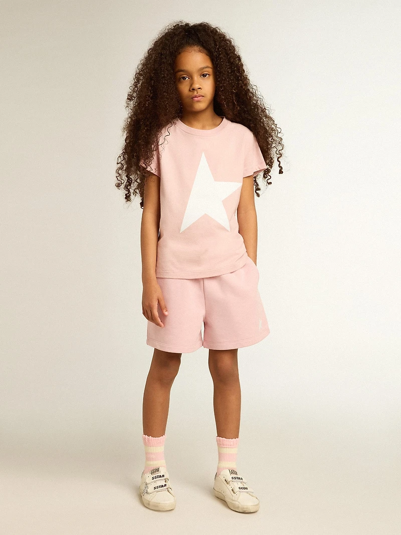 Girls’ shorts in pink with white star