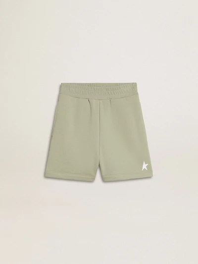 Light green shorts with white star
