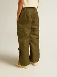 Kids cargo pants military green