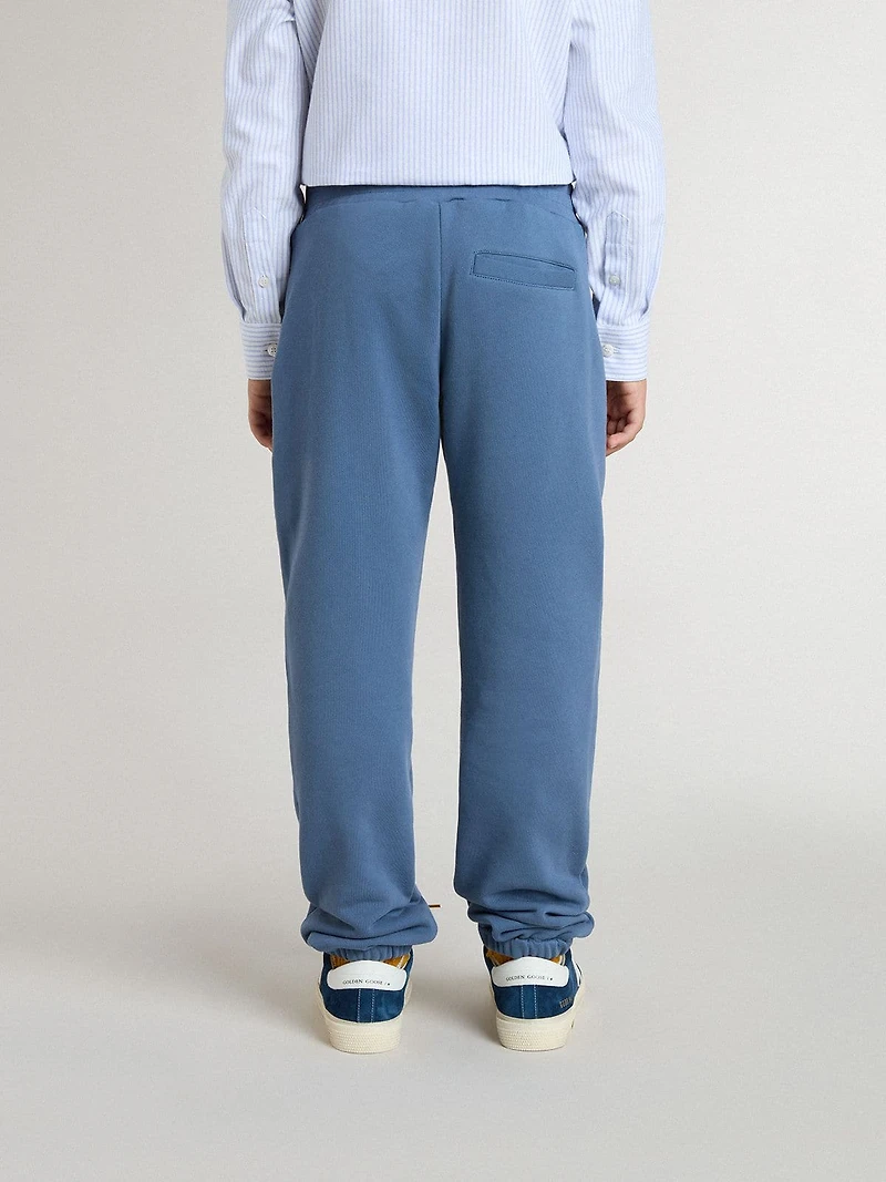 Kids’ blue joggers with embroidery