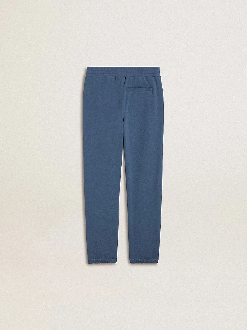 Kids’ blue joggers with embroidery