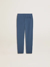 Kids’ blue joggers with embroidery