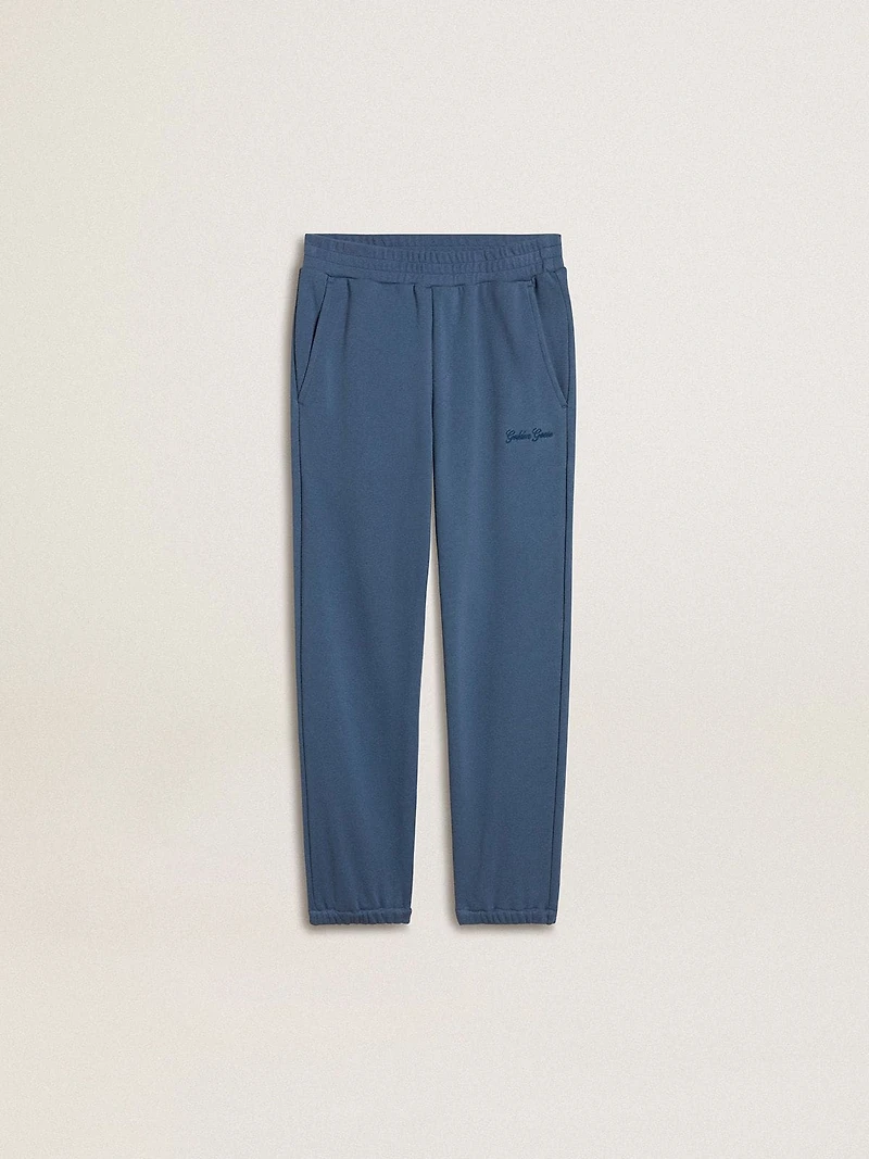 Kids’ blue joggers with embroidery