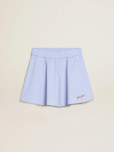Girls' skirt with light blue stripes