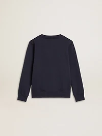 Boys' dark blue sweatshirt with white print