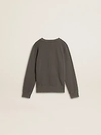 Kids’ gray sweatshirt with raised logo