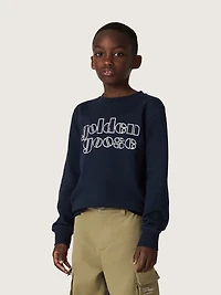 Journey boys’ sweatshirt blue cotton blend with a contrasting logo