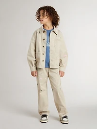 Kids’ beige jacket with multicolor splashes