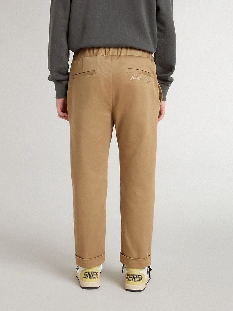 Kids’ chinos tobacco-colored cotton
