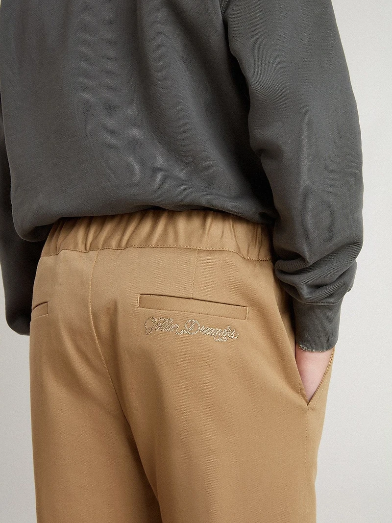 Kids’ chinos tobacco-colored cotton